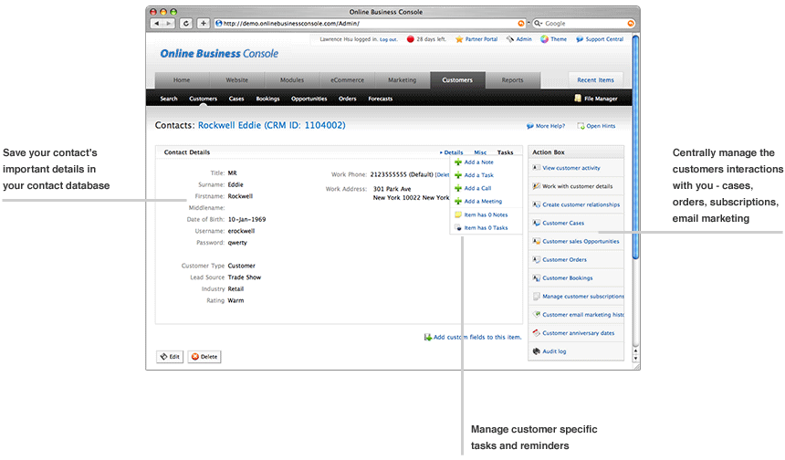 Customer relationship management.