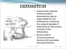Defamation for Bloggers