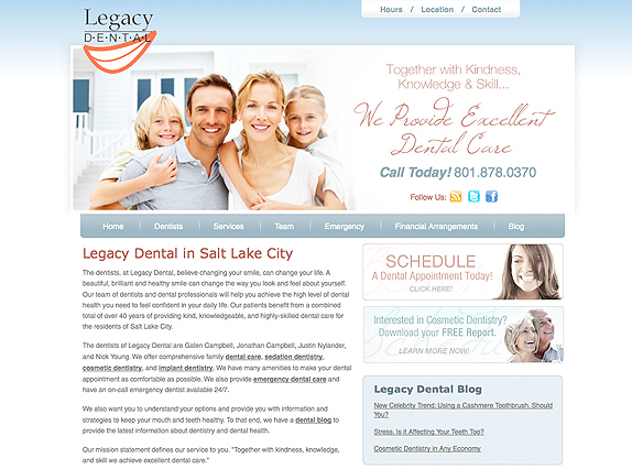 View custom HubSpot design - Legacy Dental