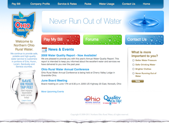 View custom website design - Northern Ohio Rural Water