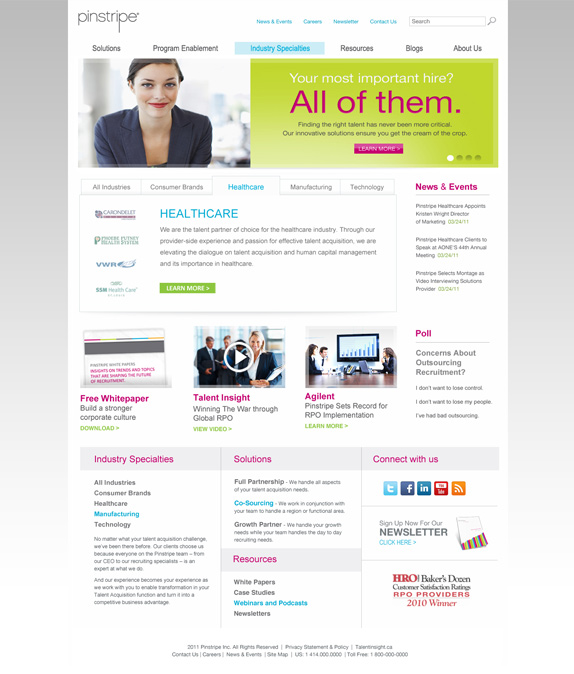 View custom HubSpot design - Pinstripe