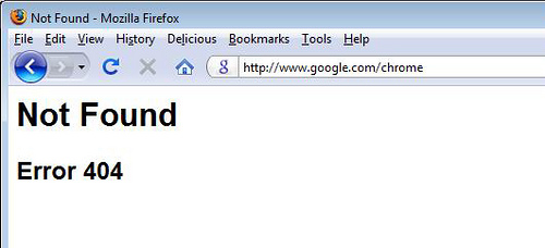 google error 404 not found