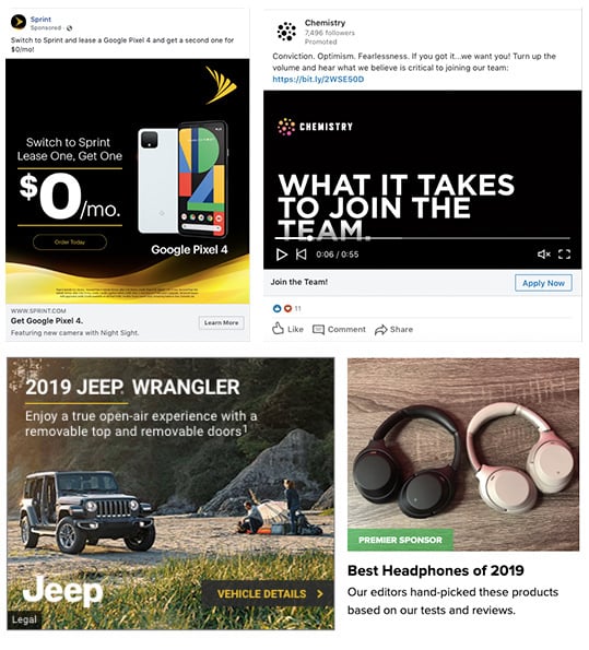 Ad examples blog images