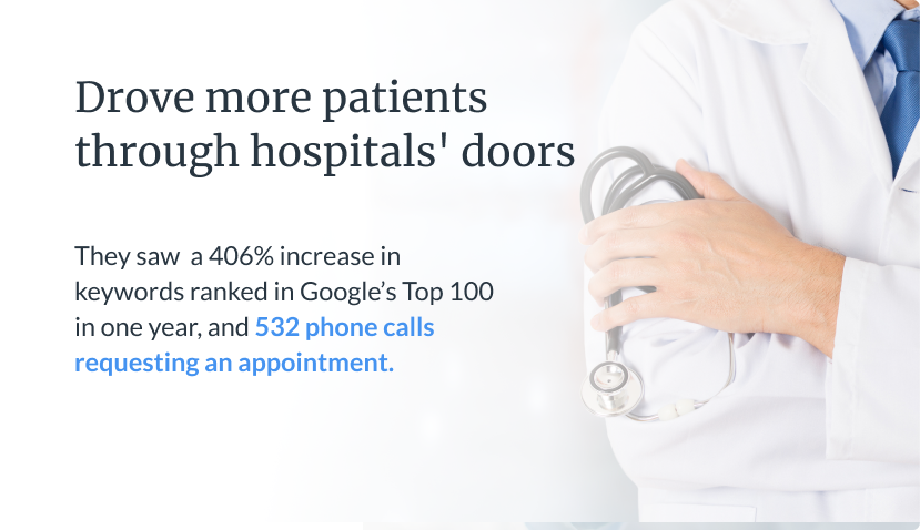 Drove more patients  through hospitals doors