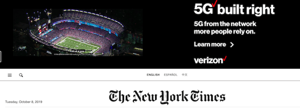 The New York Times ad image